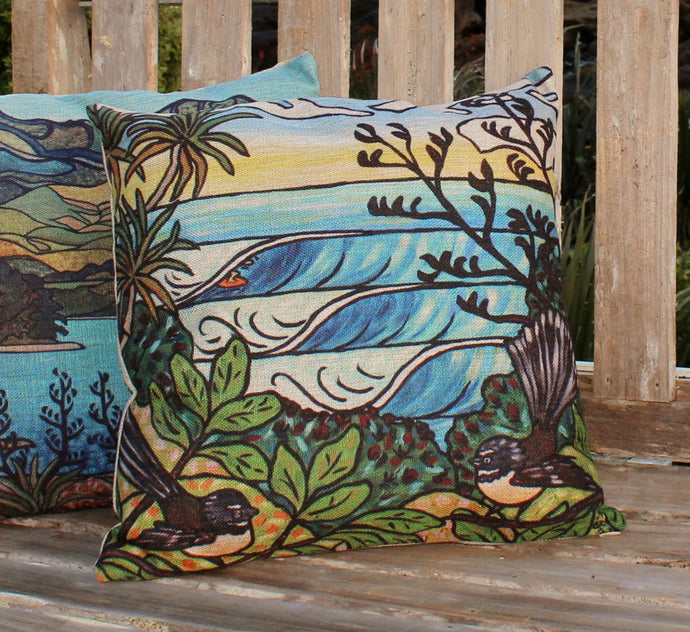 NZ Summer Surf Cushion Cover